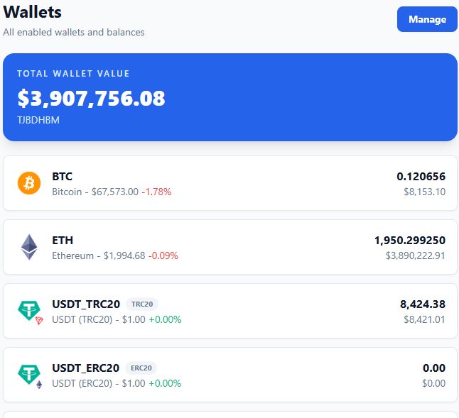 Crypto wallet preview